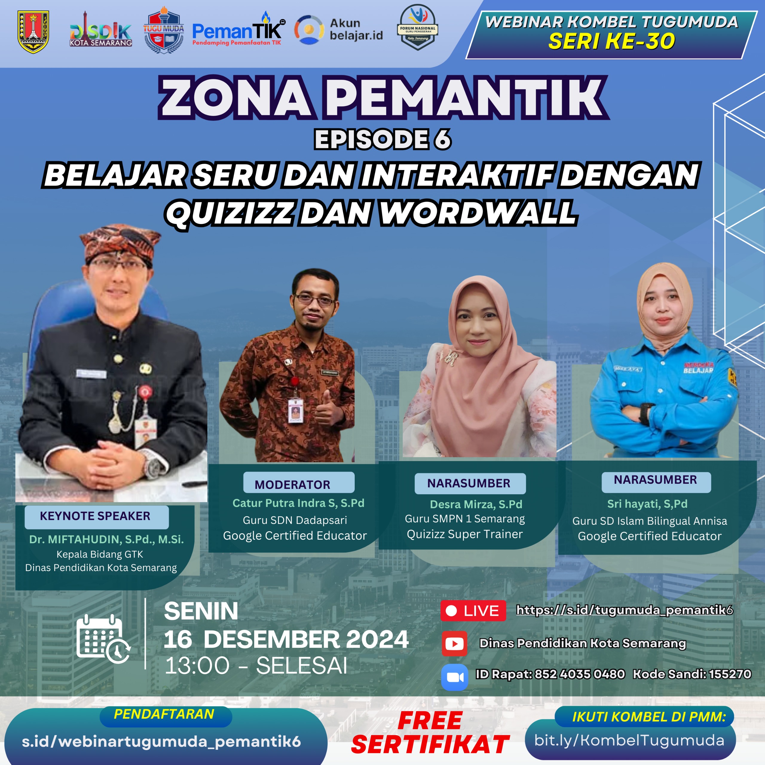 ZONA PEMANTIK EPISODE 6 | SERI KE-30 WEBINAR KOMUNITAS BELAJAR TUGU MUDA